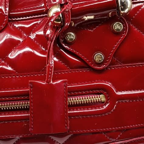 burberry red patent leather bag